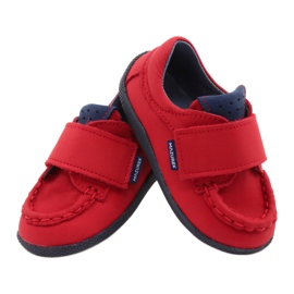 Mazurek Meninos de couro vermelho mocassins 113 3