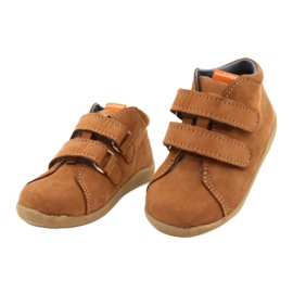 Sapatos de velcro em couro Mazurek, marrom 264 1
