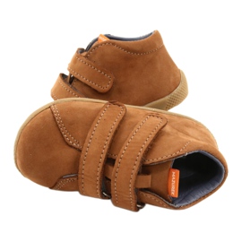 Sapatos de velcro em couro Mazurek, marrom 264 4