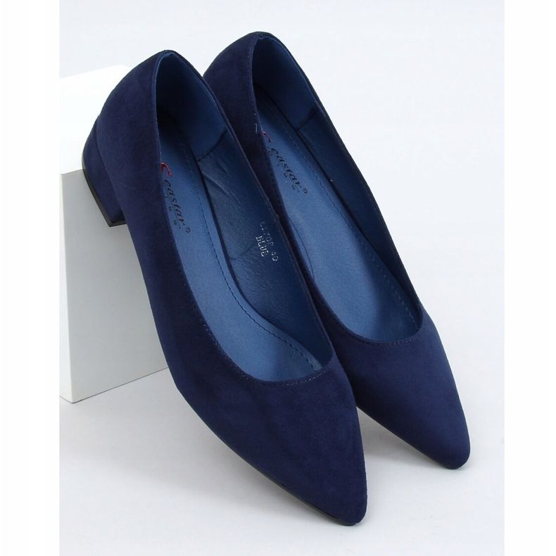 Sapatos de salto baixo, azul marinho CL70P Azul 1