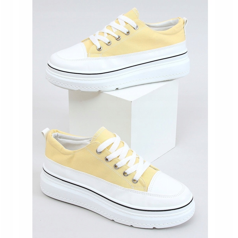 Tênis de sola alta amarelo BL228P amarelo 1