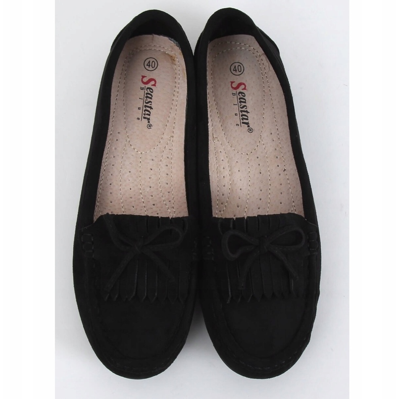 Mocassins femininos negros GS11P pretos 1