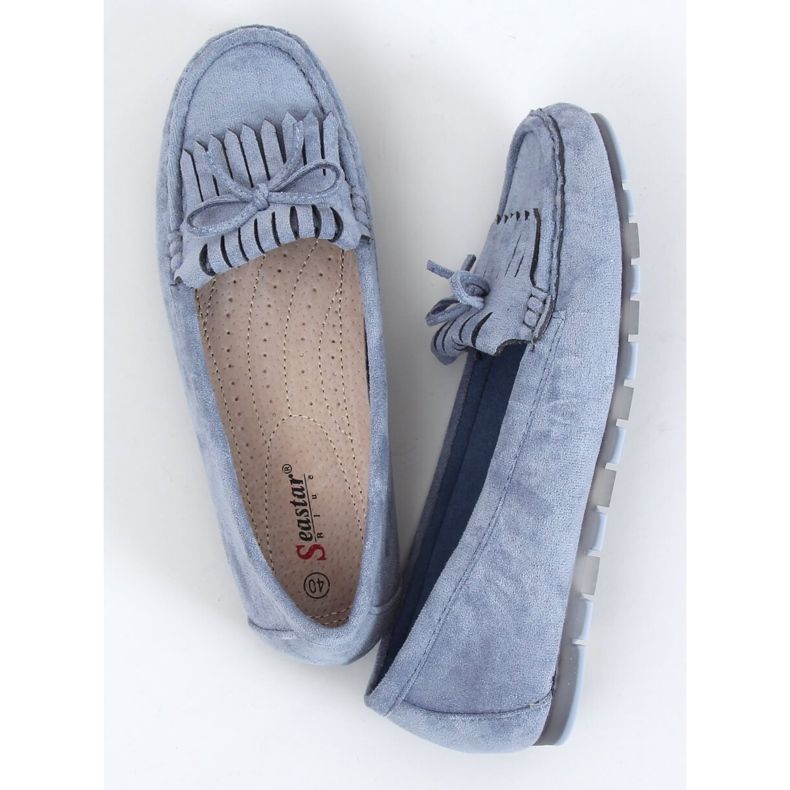 Mocassins femininos azuis GS11P Blue azul 1