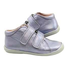 Sapatos de velcro de couro para meninas 1264 Holográfico Mazurek tolet 4