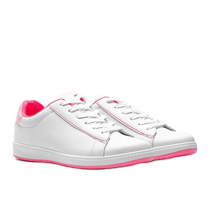 Tênis branco feminino Neon Fuxia Carol 1