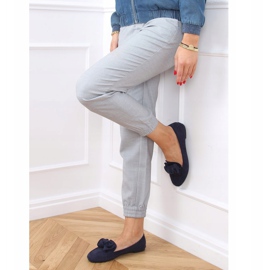 Mocassins azul marinho para mulheres 9086 Blue 2