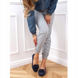 Mocassins azul marinho para mulheres 9086 Blue azul-marinho 1