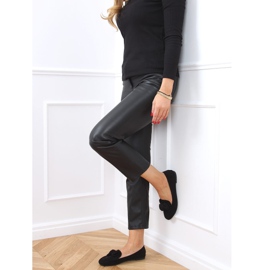 Mocassins femininos negros 9086 Preto 2