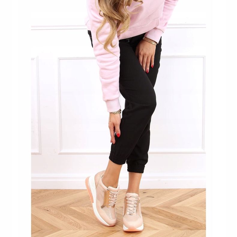 Sapatos esportivos rosa RQ288 rosa com salto oculto 1