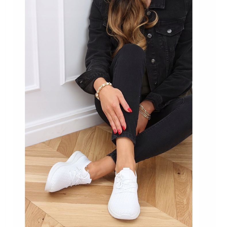 Branco BL1817-SP Meias brancas calçados esportivos 2