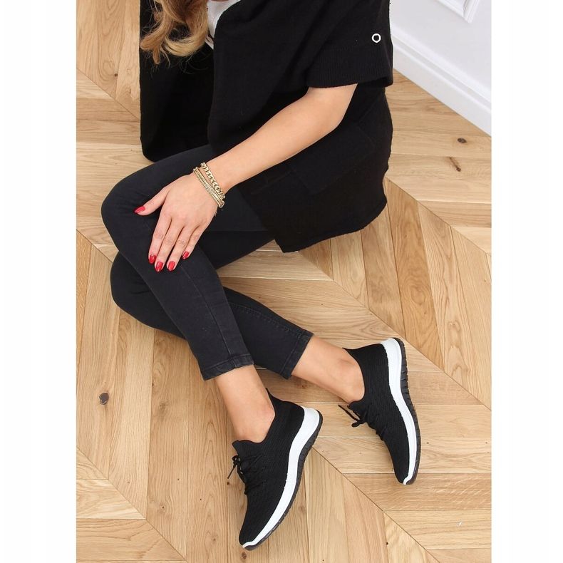 Black BL1817-SP Meias pretas calçados esportivos preto 2