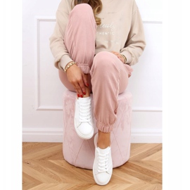 Tênis feminino branco e rosa A88-63 rosa 1