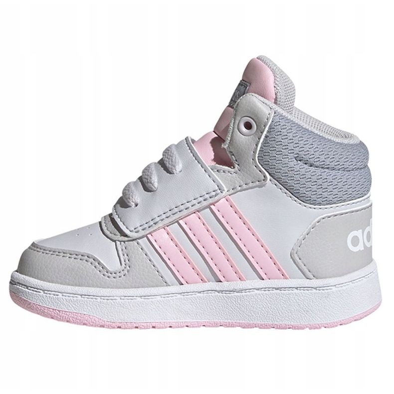 Sapatos Adidas Hoops Mid 2.0 I Jr FY9290 rosa cinza 1