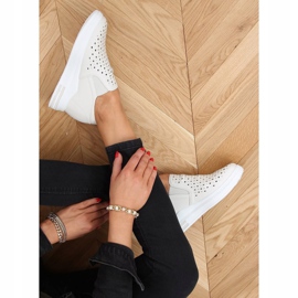 Tênis deslizam na cunha bege HY-251 Bege 1