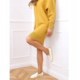 Tênis deslizante branco AA620 amarelo 1