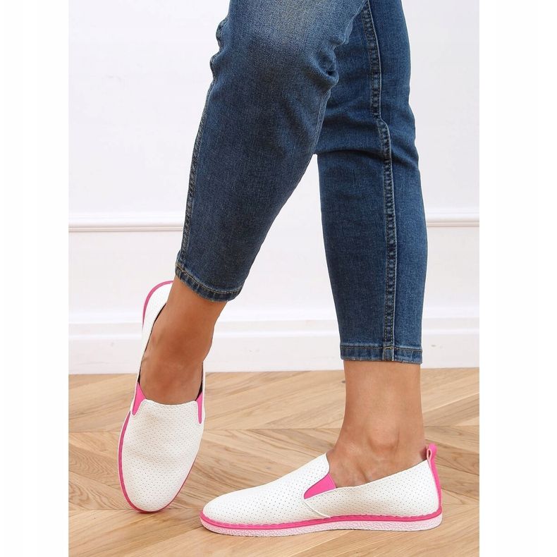 Tênis deslizante branco AA620 Fushia 2