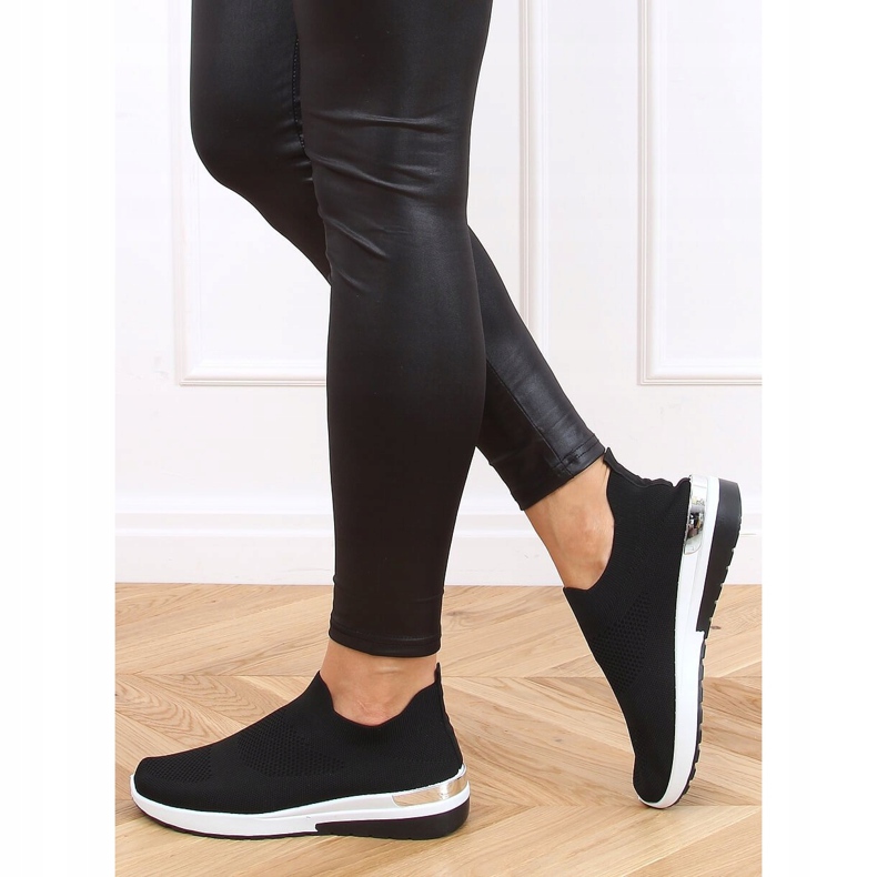 Preto G-362 Meias pretas calçados esportivos 2