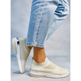 Meias esportivas bege G-362 Sapatos bege 2