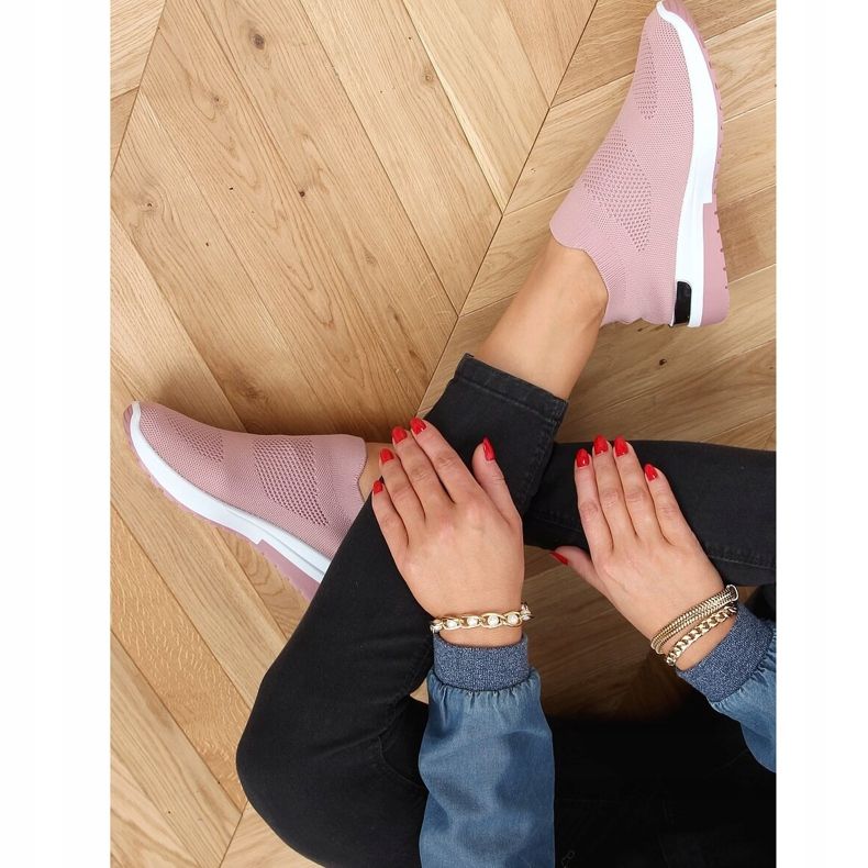 Pink G-362 Meias rosa sapatos esportivos 2