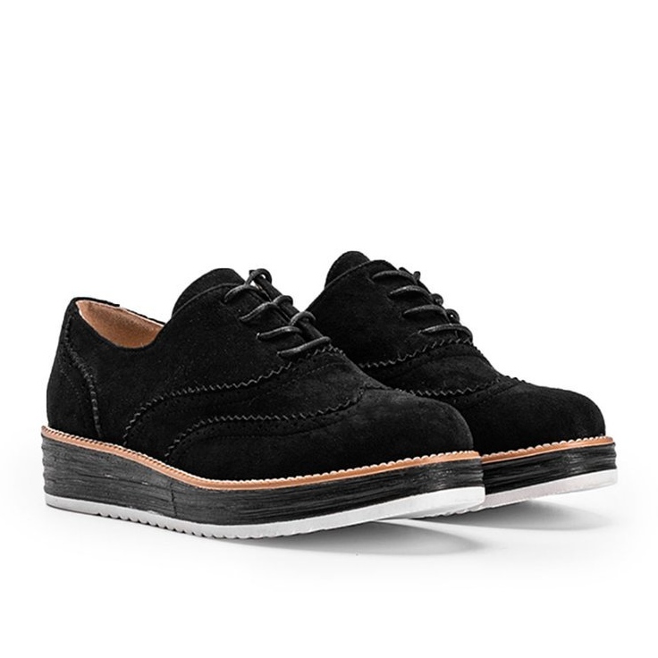 Sapatos pretos de camurça com sola alta do Quênia 1 Sapatos pretos de camurça com sola alta do Quênia 1