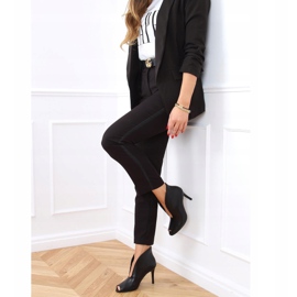 Botas de bico aberto pretas 9501 pretas preto 1