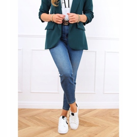 Tênis feminino branco CC-40 WHITE / BLACK preto 2