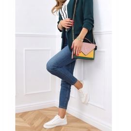 Tênis feminino branco 6110 bege 1