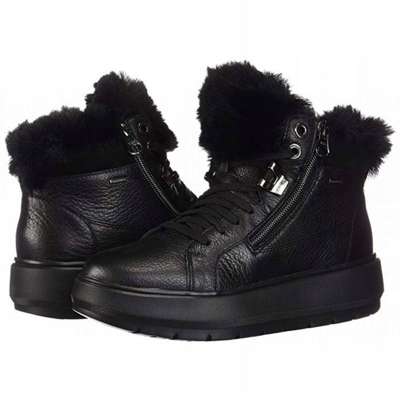 Sapatos Geox D Kaula B Abx D Tumb Lea W D84AWD-00046-C9999 preto 1