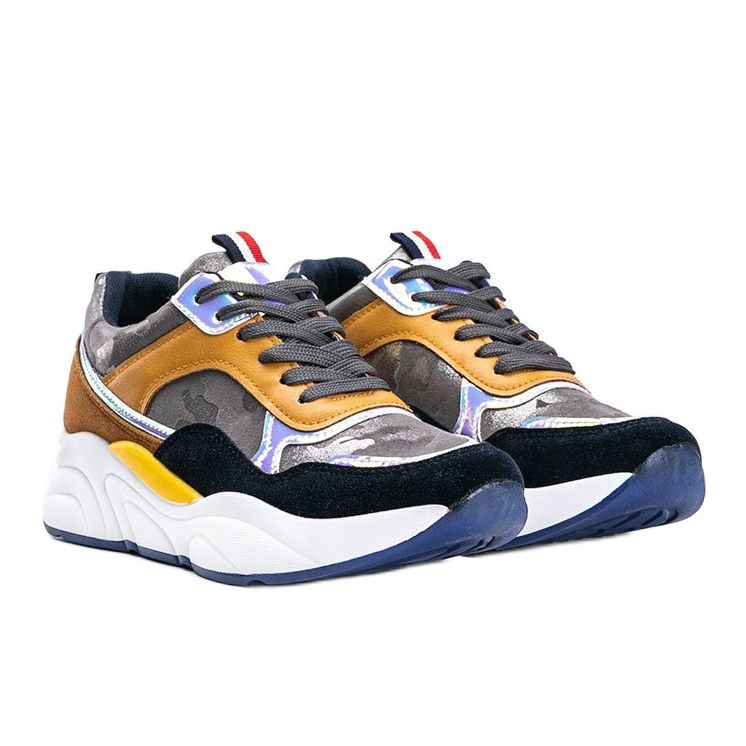 Tênis cinza camuflado da Lindsay marrom 1