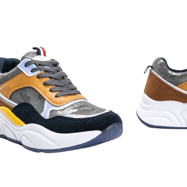 Tênis cinza camuflado da Lindsay marrom 2