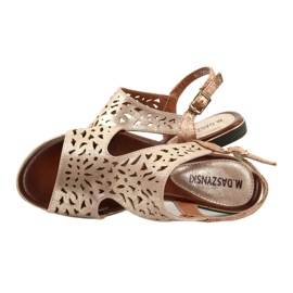 M.Daszyński Openwork Gold Sandals MR1583-34 dourado 4