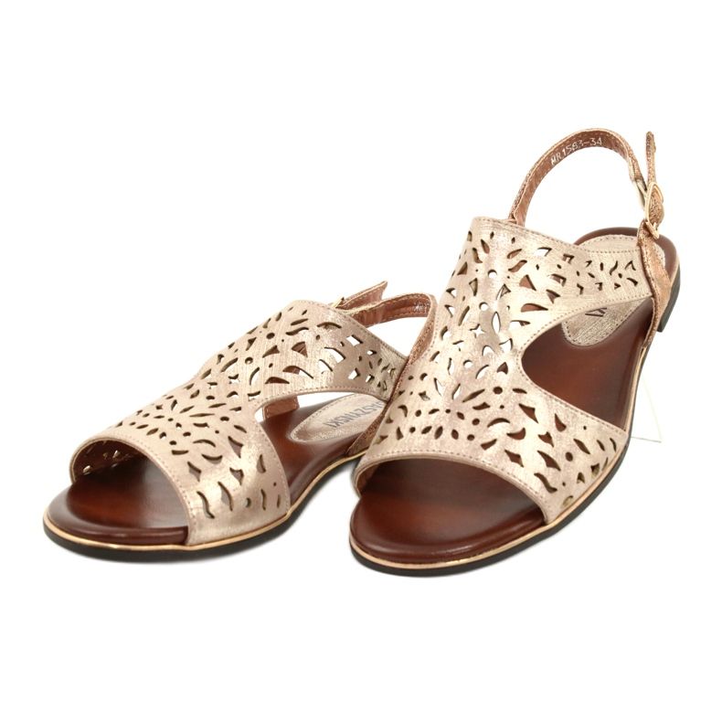 M.Daszyński Openwork Gold Sandals MR1583-34 dourado 1