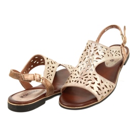 M.Daszyński Openwork Gold Sandals MR1583-34 dourado 2