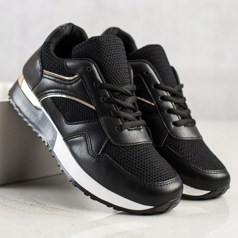 SHELOVET Tênis elegantes para a primavera preto 1