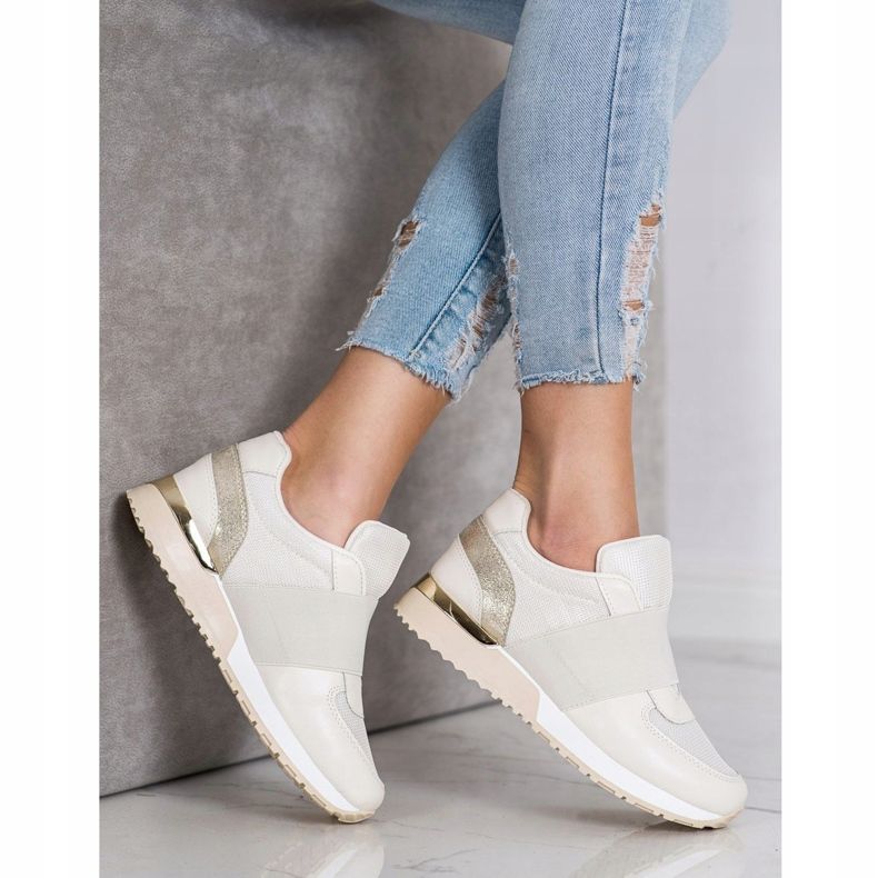 SHELOVET Tênis elegantes bege 1