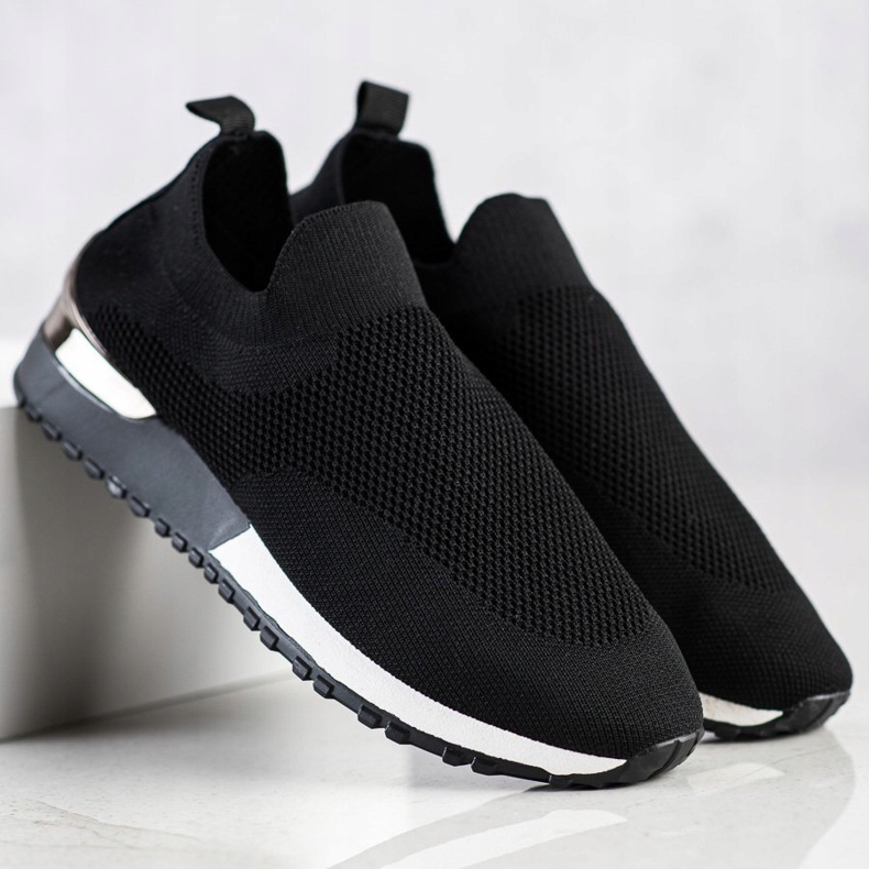 SHELOVET Tênis Têxtil Openwork preto 1