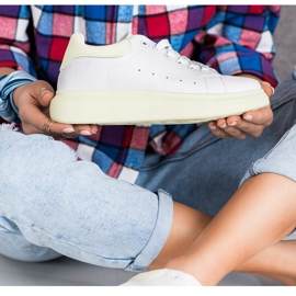 SHELOVET Tênis na plataforma verde branco 1