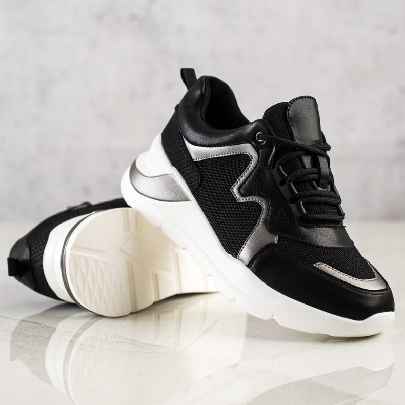 Weide Tênis elegantes e confortáveis preto 1