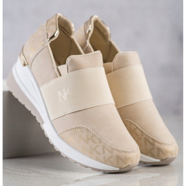 SHELOVET Tênis Bege Deslizante 2