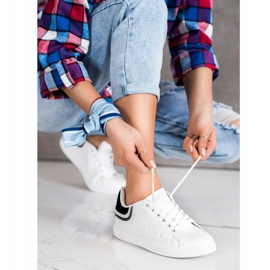 SHELOVET Tênis com encaixe preto branco 1