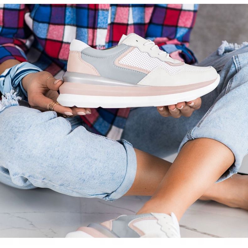 ARTIKER Tênis de couro na plataforma multicolorido 1