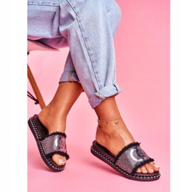 PS1 Flip-flops com cristais na plataforma Black Candy Man preto 1 PS1 Flip-flops com cristais na plataforma Black Candy Man preto 1