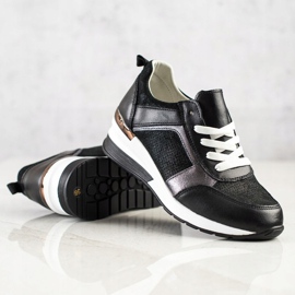 Tênis com glitter VINCEZA preto 2