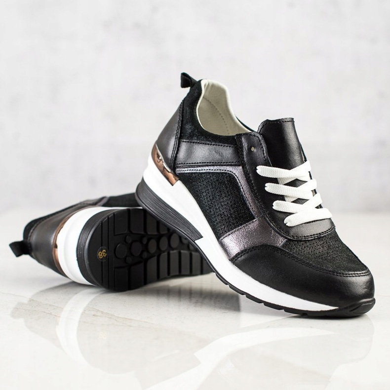 Tênis com glitter VINCEZA preto 2