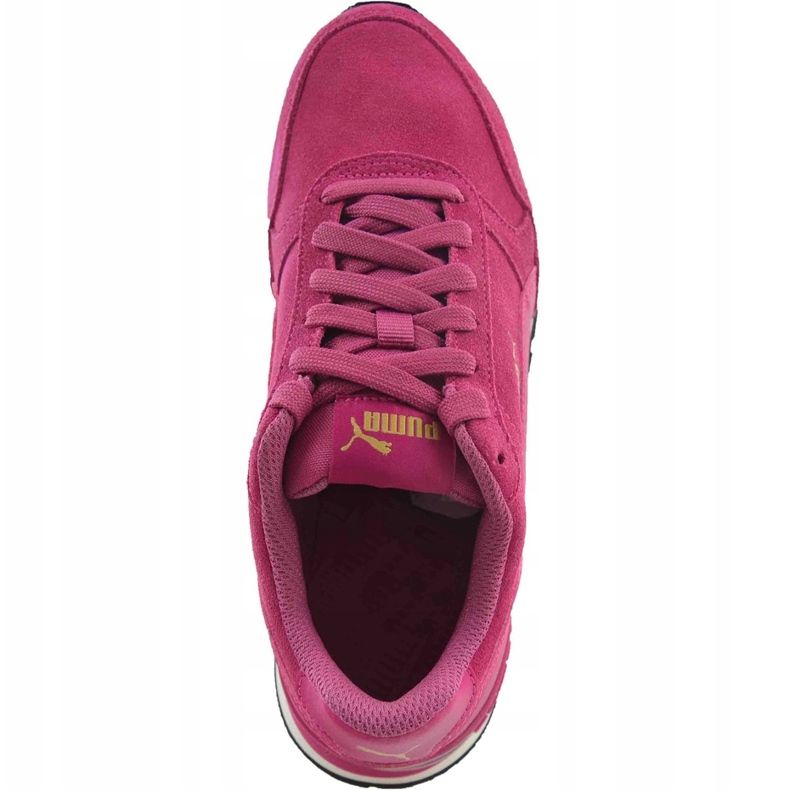 Tênis de corrida feminino Puma St Runner V2 Sd rosa 365279 06 dourado 1