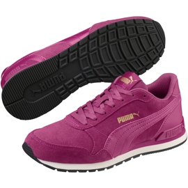 Tênis de corrida feminino Puma St Runner V2 Sd rosa 365279 06 dourado 3