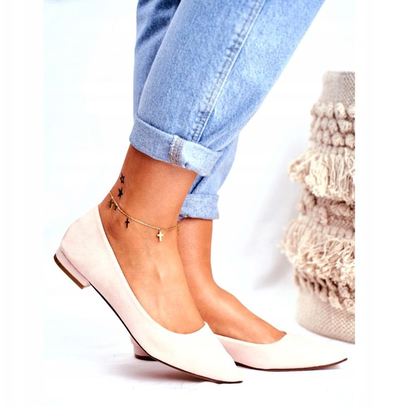 Evento Bailarinas femininas em Spitz Suede Beige Westley bege 3