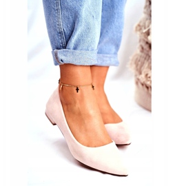 Evento Bailarinas femininas em Spitz Suede Beige Westley bege 2