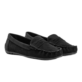 Mocassins Kyla para mulheres negras preto 1