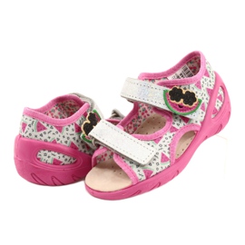 Sapatos infantis sandálias Befado 065P148 rosa prata cinza 5